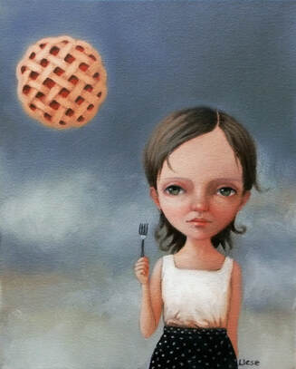 Oil painting of Pie in the Sky by Liese Chavez