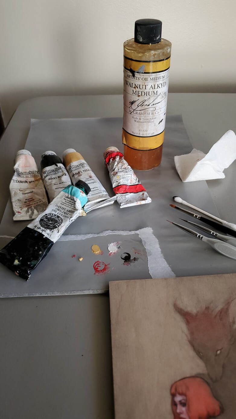 Picture of some art materials.